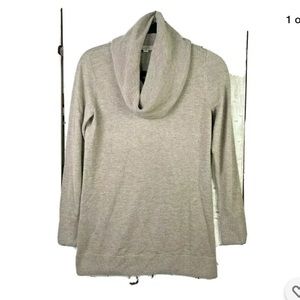 LOFT Flecked Cowl Neck Tunic Sweater Brown XSP